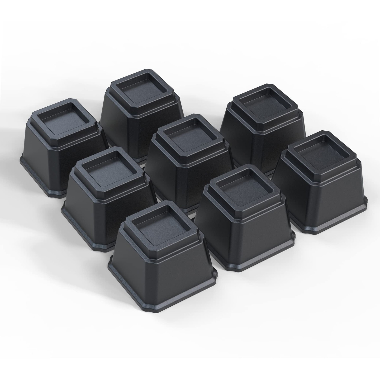 Bed Risers 4 Inch Heavy Duty, Furniture Risers for Bed Frame, Couch, Desk, Ch...