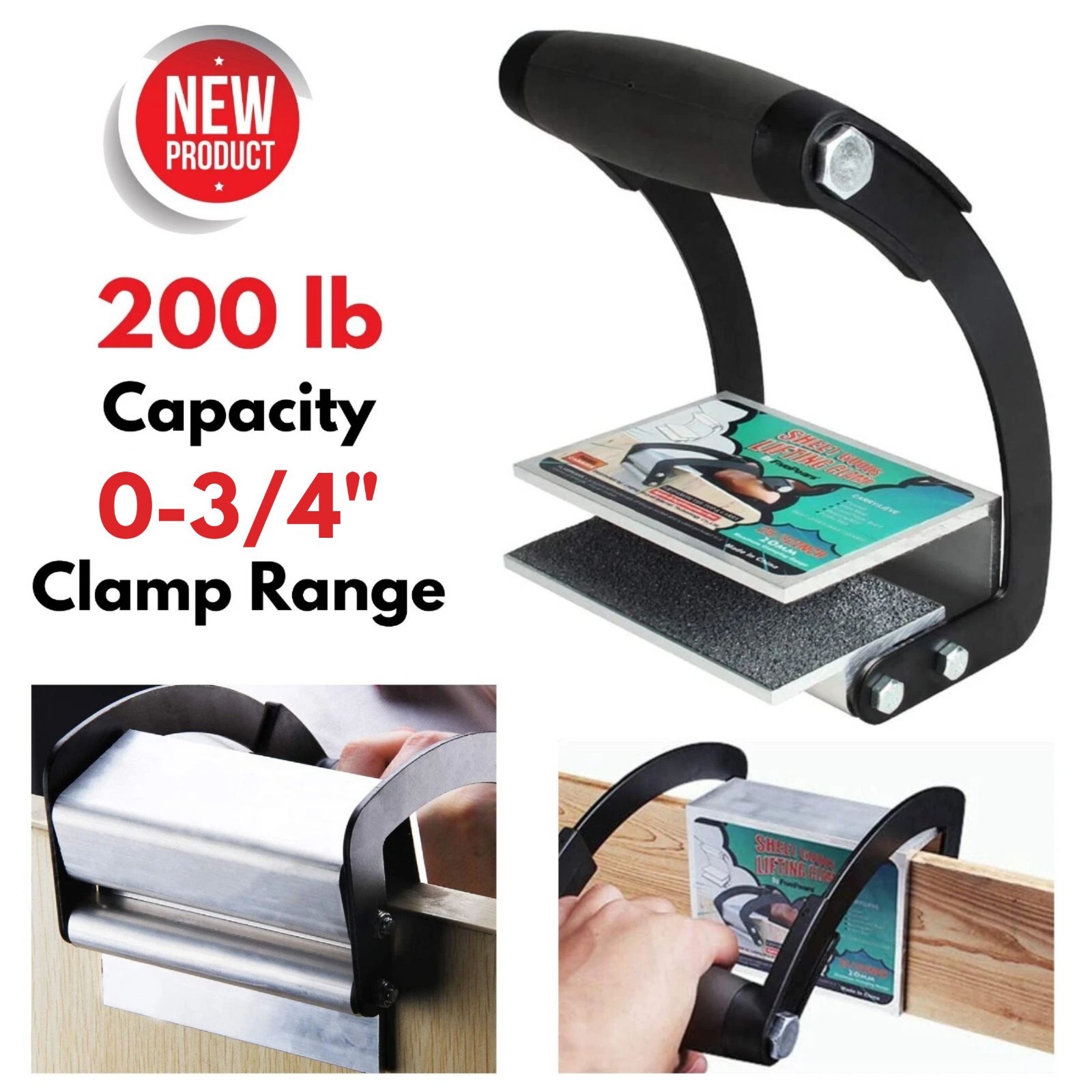 Panel Carrier Plywood Lifting Tool for Moving Sheets Drywall Boards Back Saver
