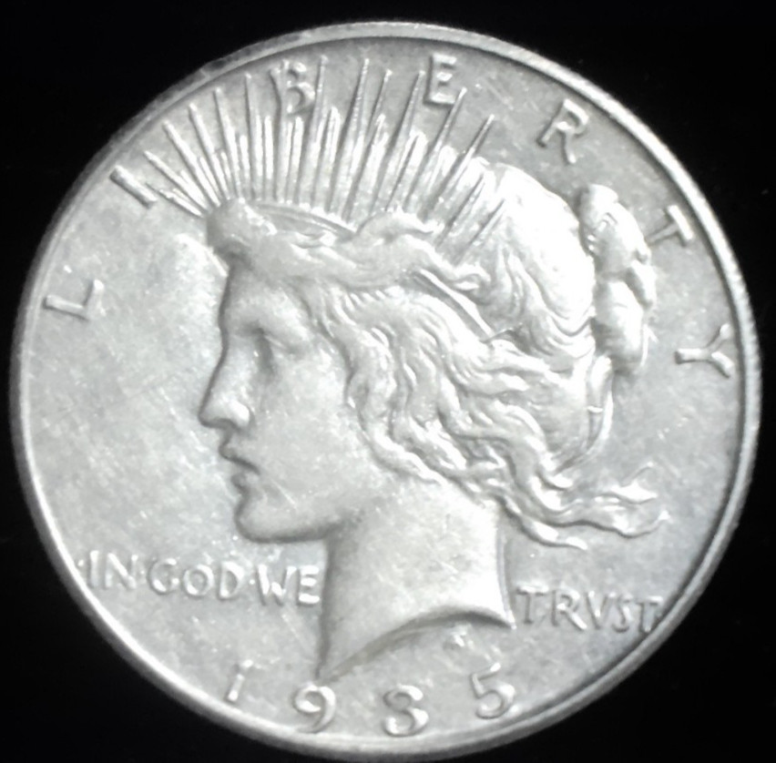 1935-S Peace Silver Dollar AU Details/Cleaned~