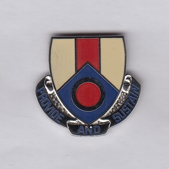 US Army 237th Support Bn Quartermaster QM Supply crest DUI badge P-23