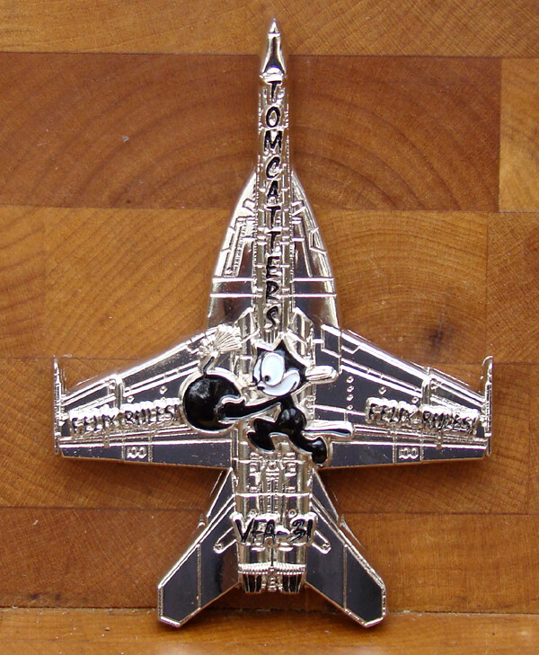 VFA-31 Tomcatters  F-18 Squadron Challenge Coin FELIX RULES   3"