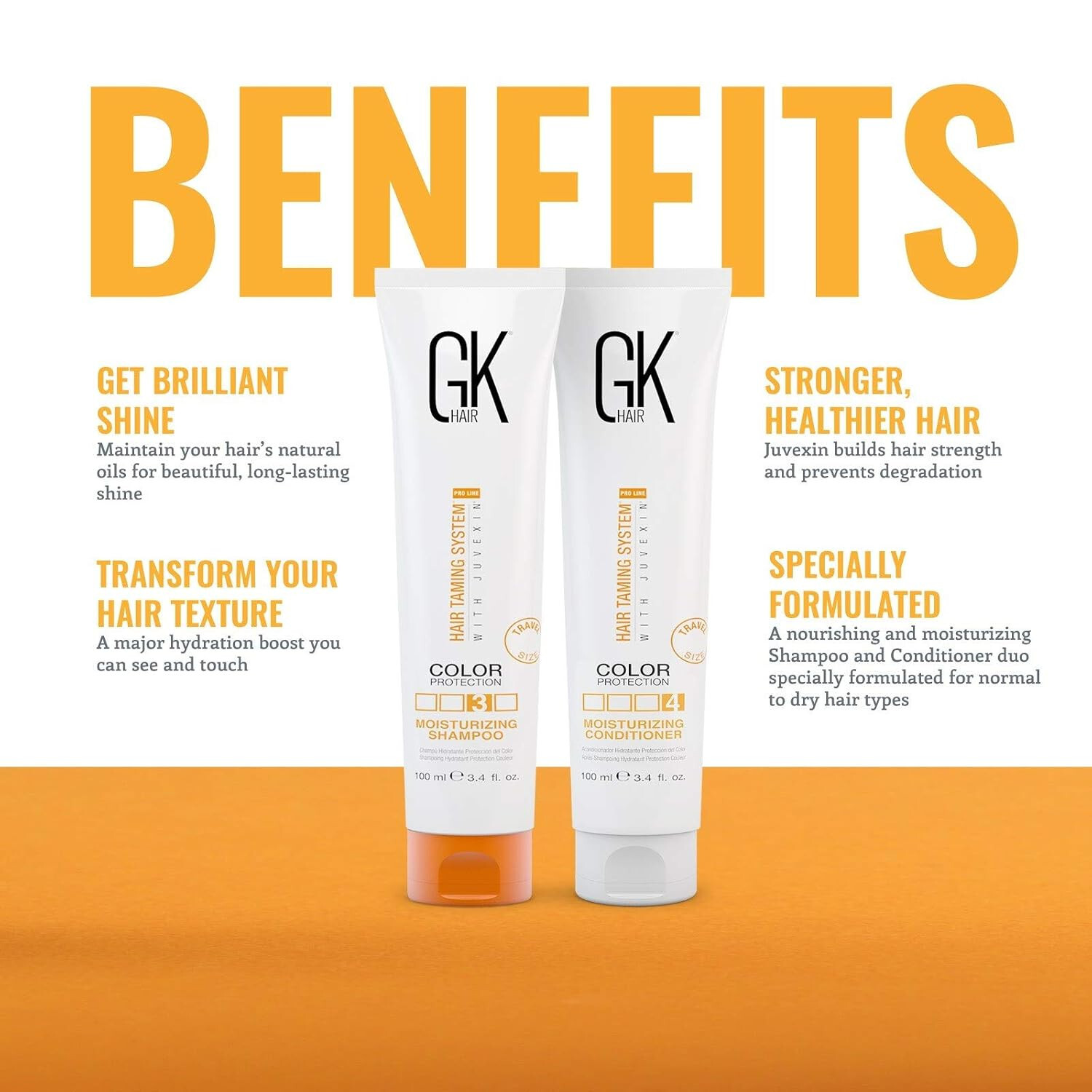 GK Hair Moisturizing Shampoo And Conditioner 100ml Set | Sulphate Free