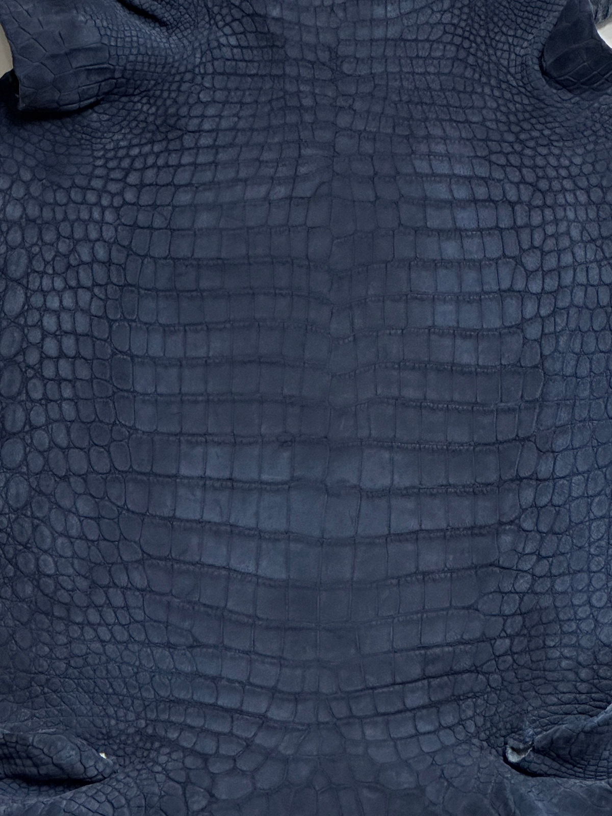 Crocodile Suede Leather Malta Blue Color (suede)