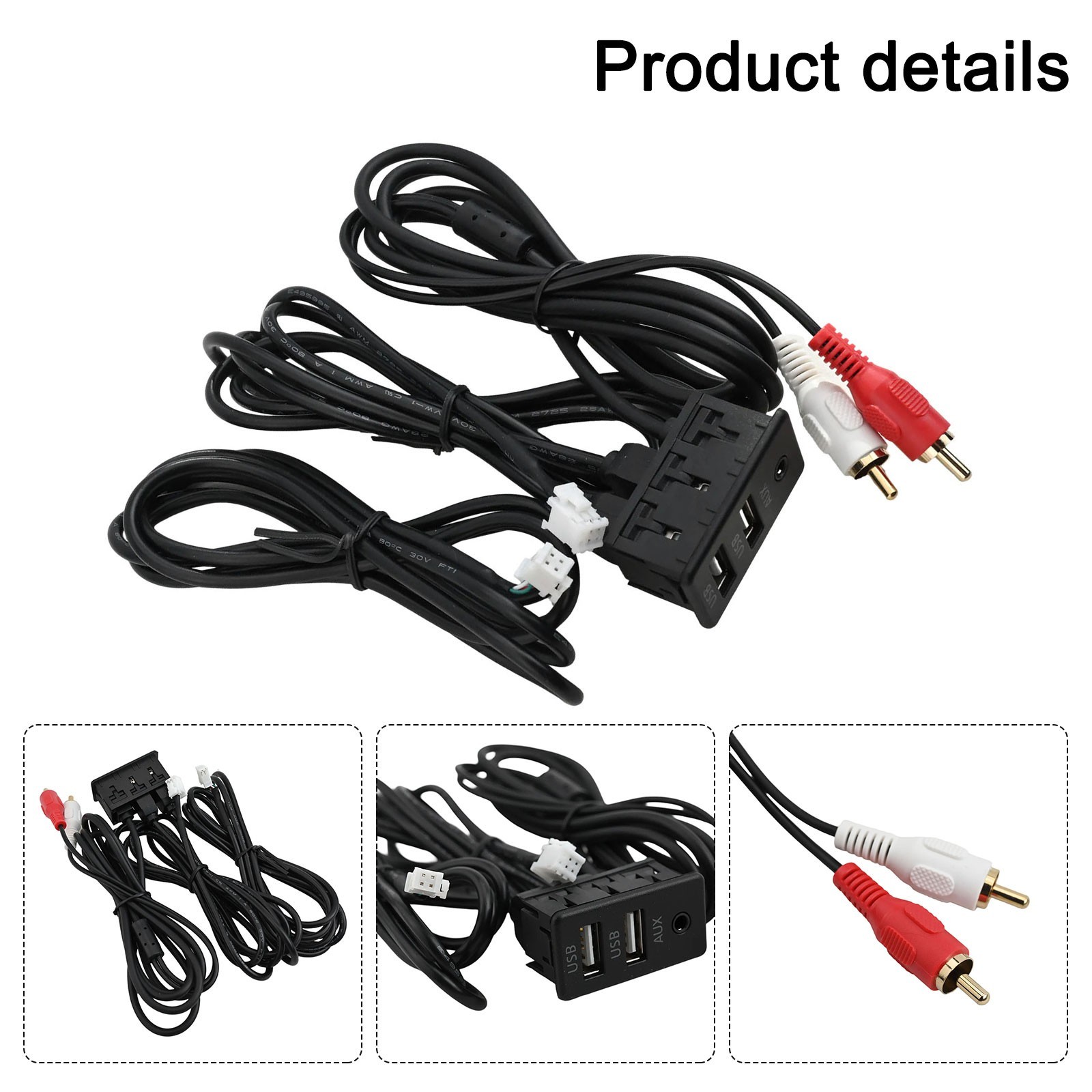 Automotive grade Car for DASH Mount USB+TYPEC Panel Interface Extension Kit
