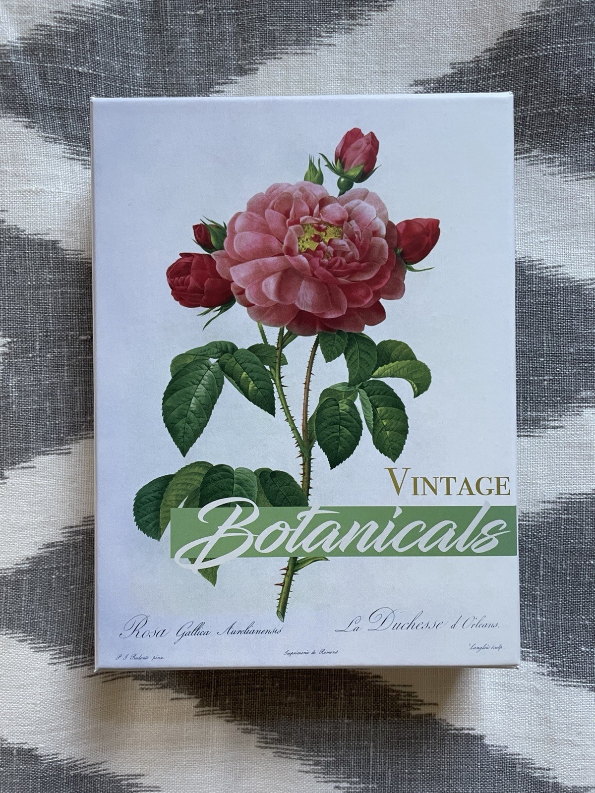 Redouté “Vintage Botanicals” Deluxe Notecard Box Set W/Lined Envelopes, ROSES