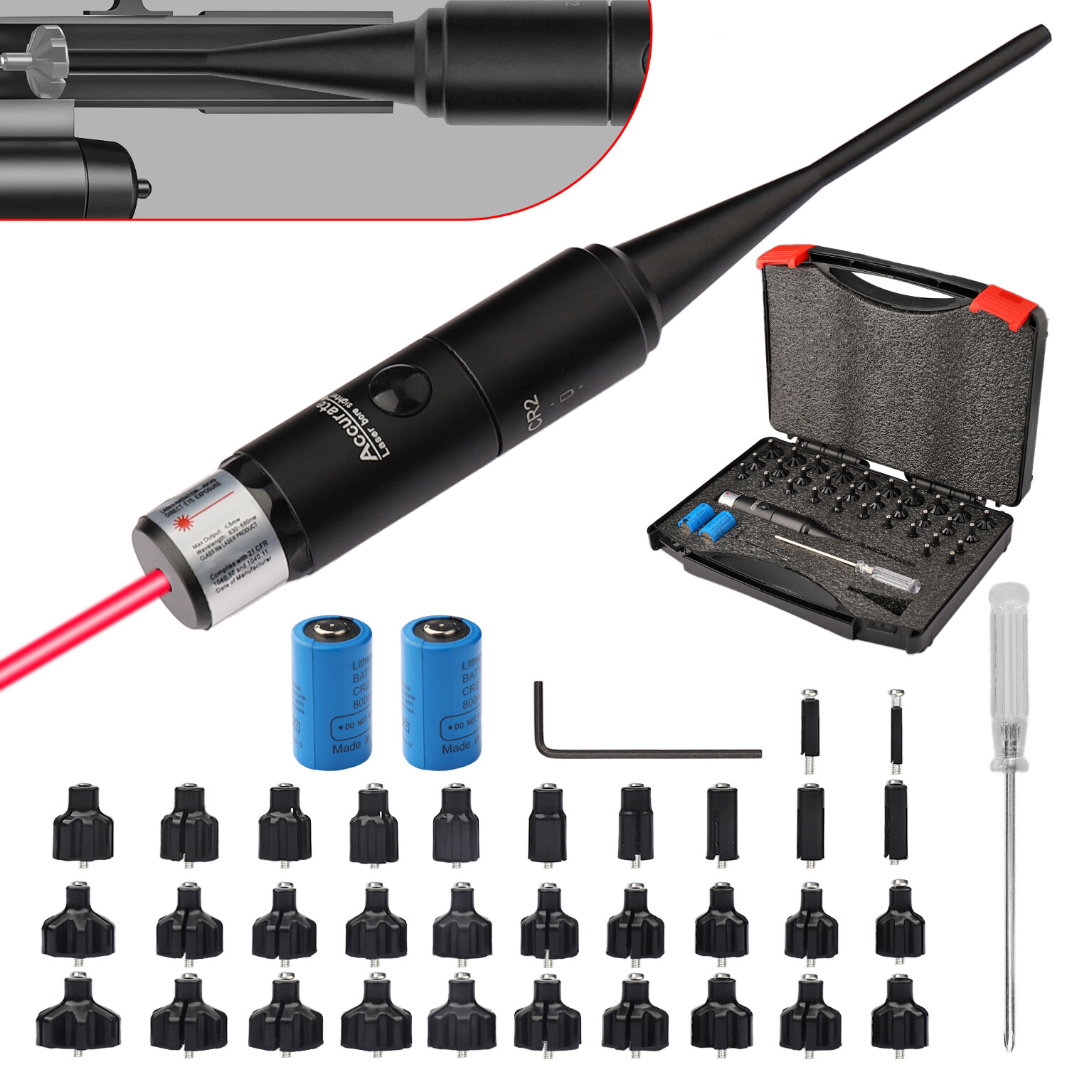 Professional Laser Bore Sight Kit Multiple Calibers Upgraded Bore Sighter