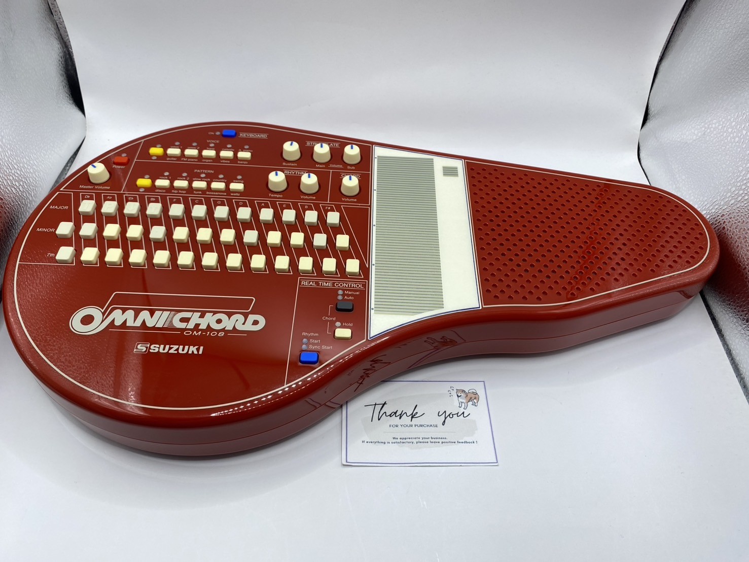 Suzuki OM-108 Red Limited Color 1000 Units Omnichord Electronic Bass Chord OM108