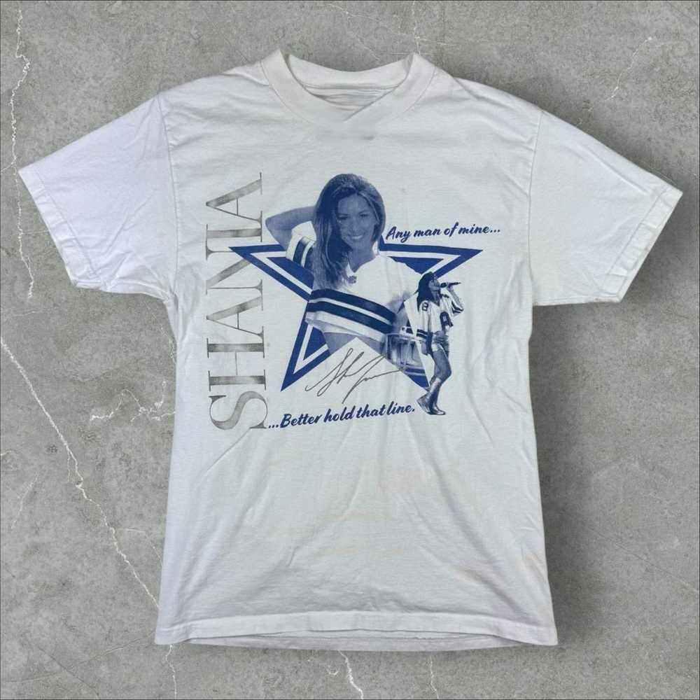 Other Vintage Shania Twain Dallas COWBOYS Tee White cotton shirt PA7771