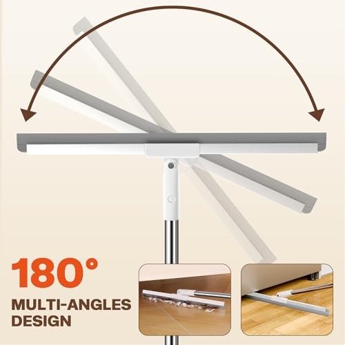 Silicone Squeegee for Floor, 180° Rotating Squeegee Broom, Floor Squeegee with