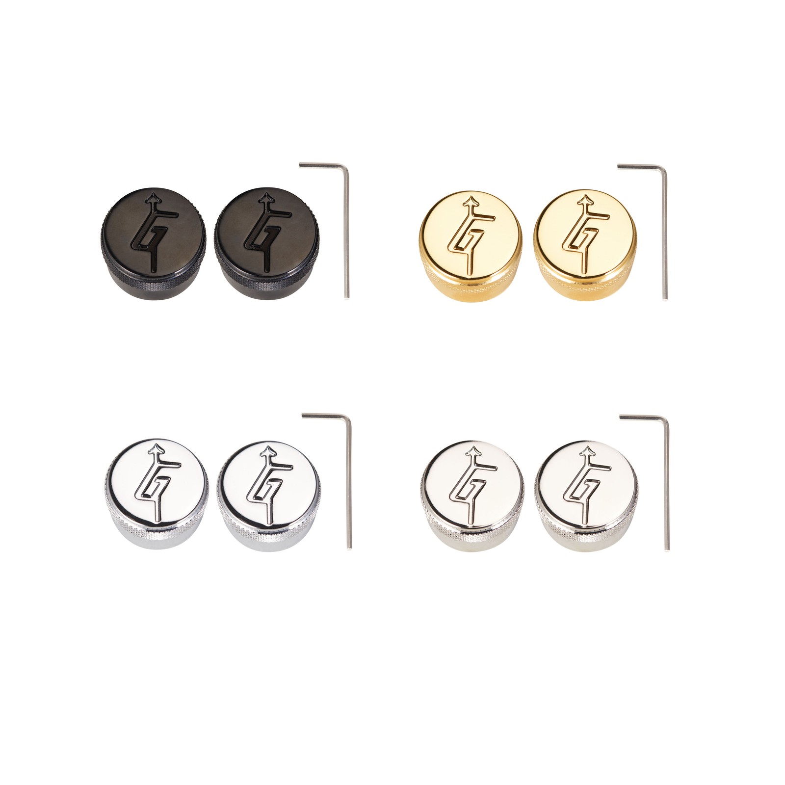 Premium Metal Hollow Body Guitar Control Knobs G-Arrow Knobs for Gretsch Guitar