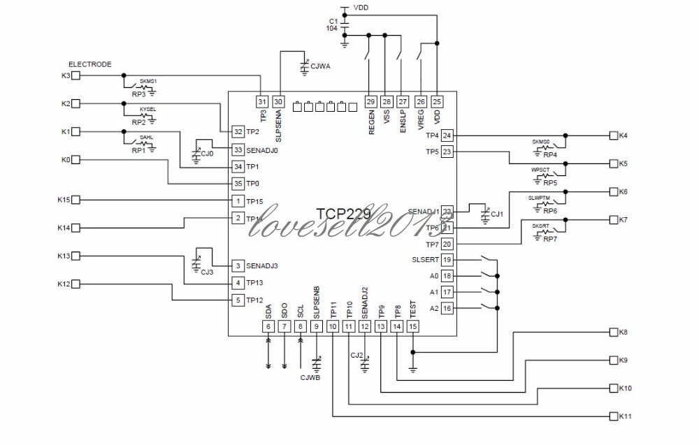 NEW TTP229 16 Channel Digital Capacitive Switch Touch Sensor Module