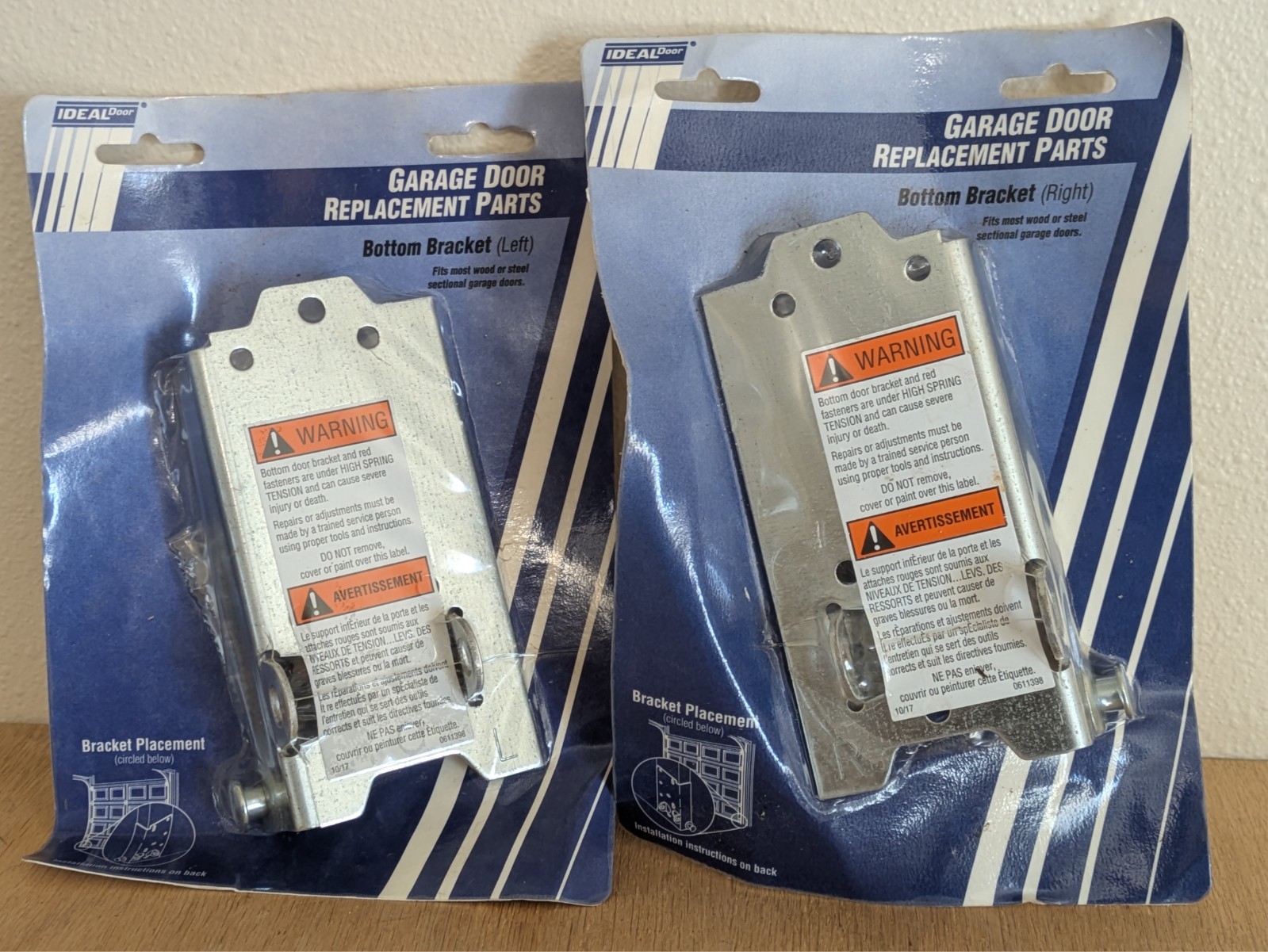 Ideal Door: Residential Left & Right Bottom Bracket Fixture - Garage Door Parts