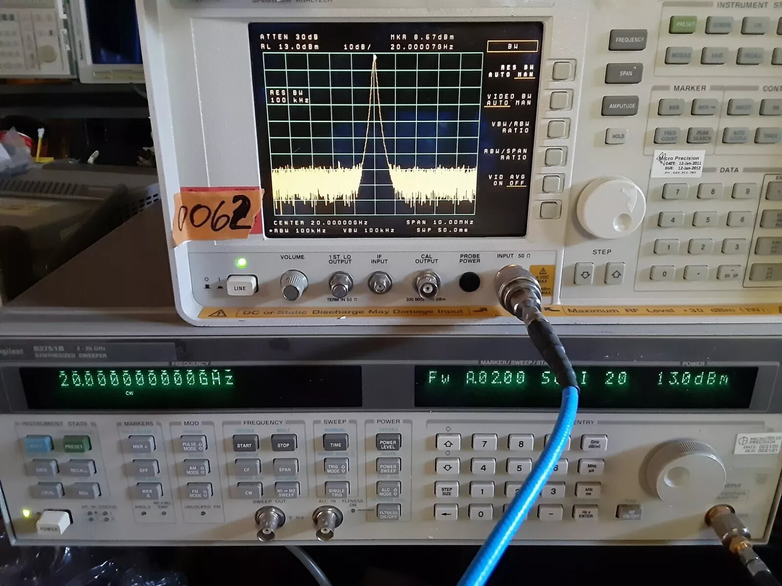 Agilent 83751B 2GHz to 20 GHz RF Generator TESTED! opt 1E1 attenuator +15dBm max