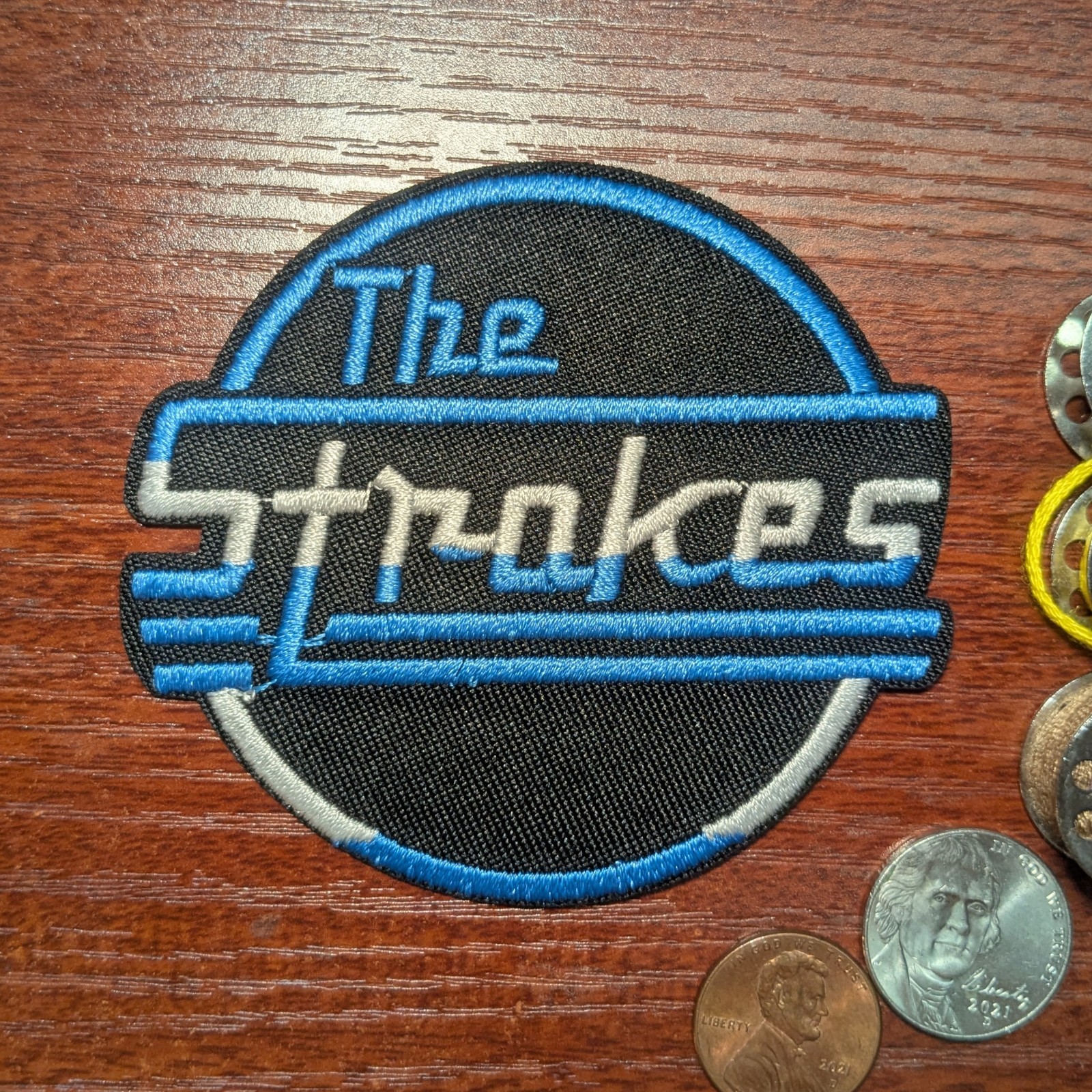 Strokes Patch Indie Garage Post Punk Synthpop Rock Embroidered Iron On 3x3.25"