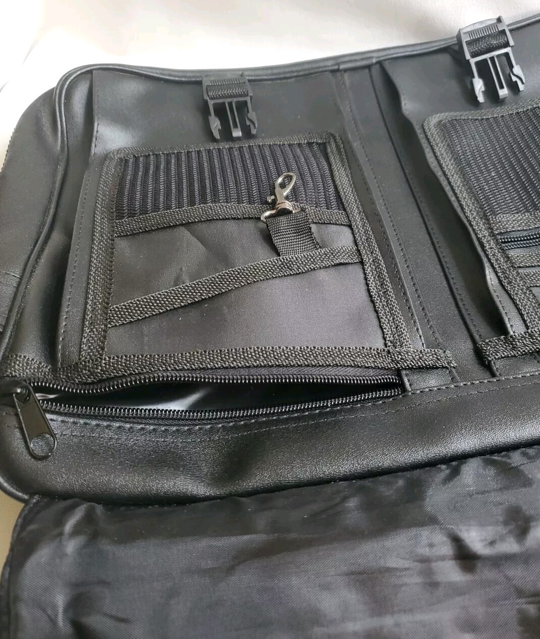 Laptop Briefcase Black Expandable Double Handles No Over Shoulder Strap