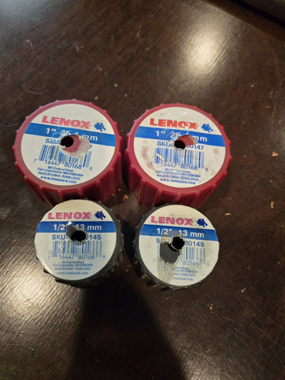 (Qty 4) LENOX 1" and 1/2" Copper Pipe Cleaning Brushes - New Surplus