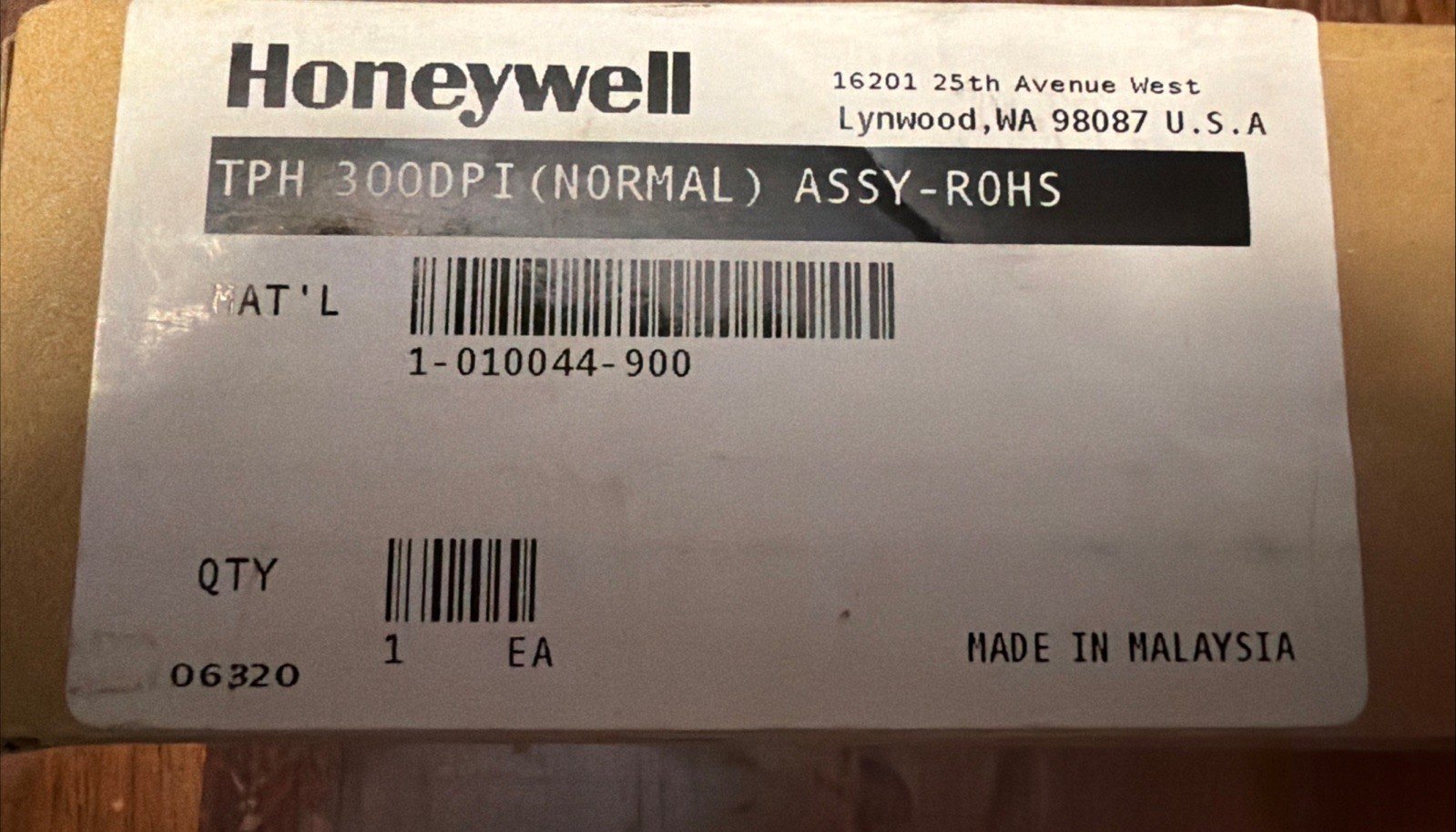 New Honeywell TPH 300 DPI PX6I Printhead