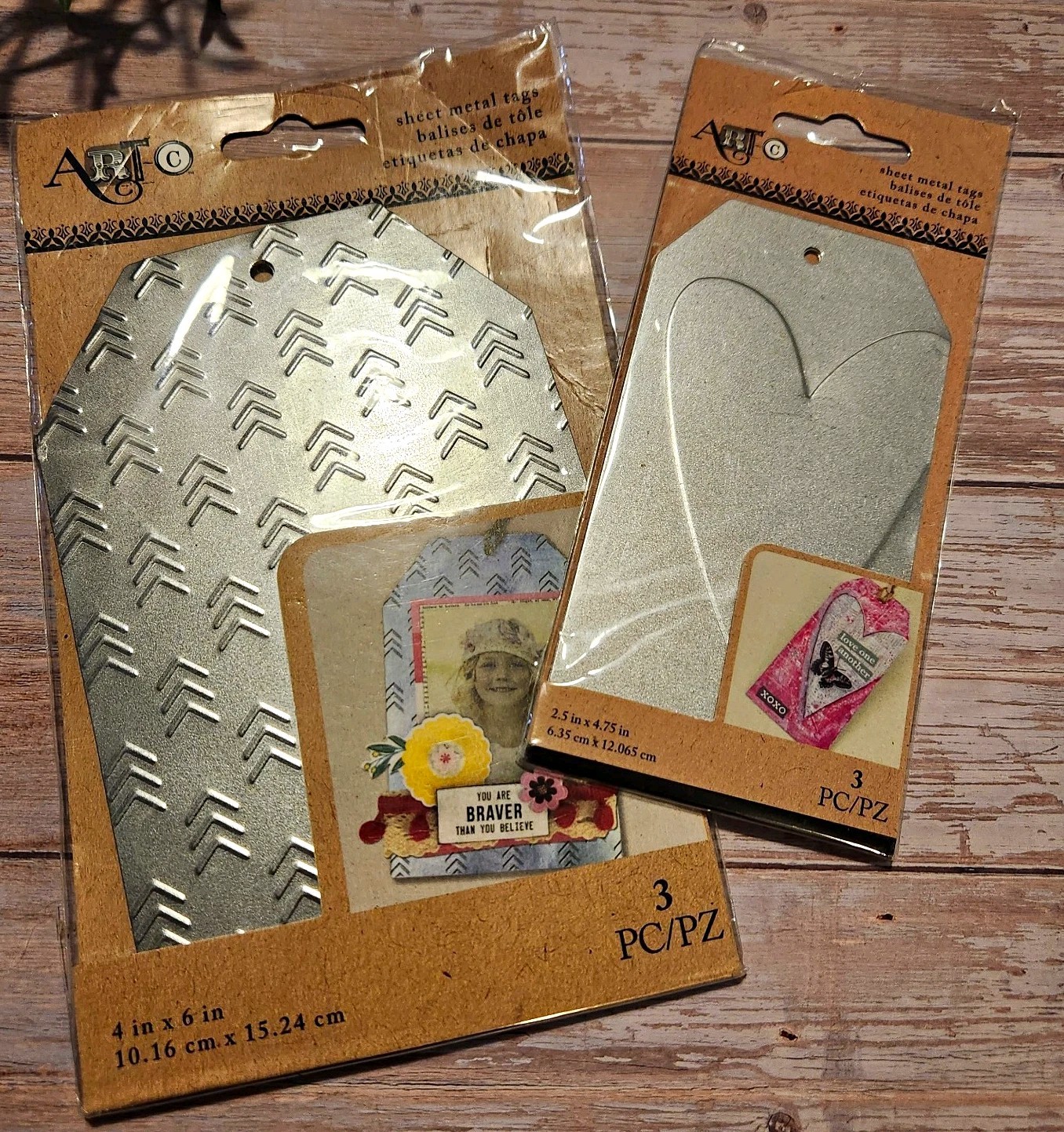 Galvanized Metal Tags Mixed Media Craft Supplies Farmhouse Rustic Primitive