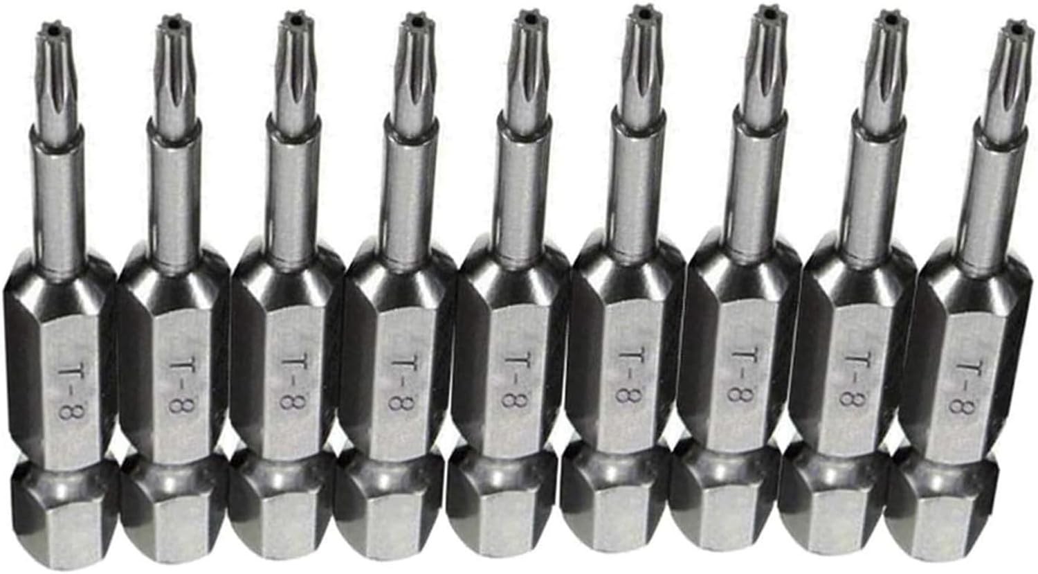 XMHF T8 Torx Bit 1/4 Hex 50mm 10 Pc