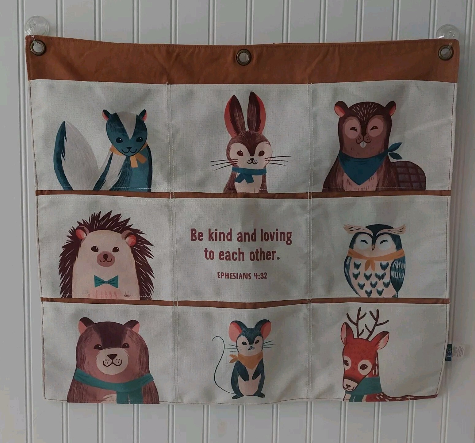 Woodland Friends Toys Or Shoes Organizer Mary & Martha Kids 20" x 23" 9 Pouches