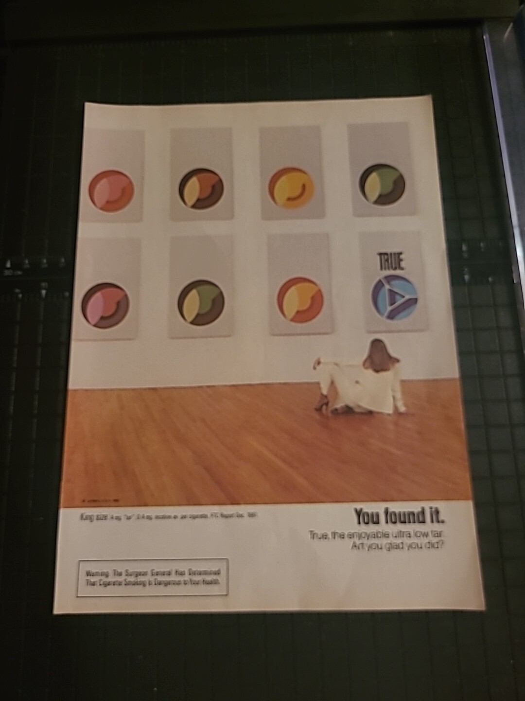 True Cigarettes Vintage Print Ad 1982 8x11 Great To Frame