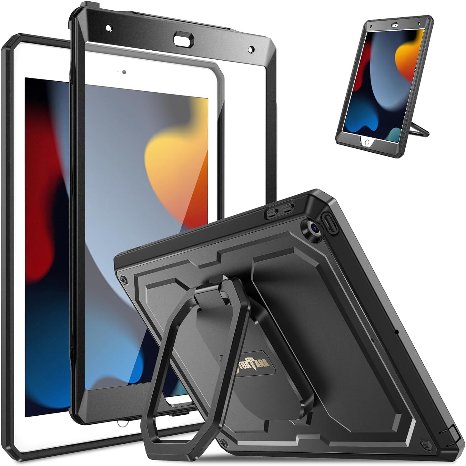 Shockproof Case for iPad 9th 8th 7th 10.2 inch 360 Rotating Rugged Stand Cover