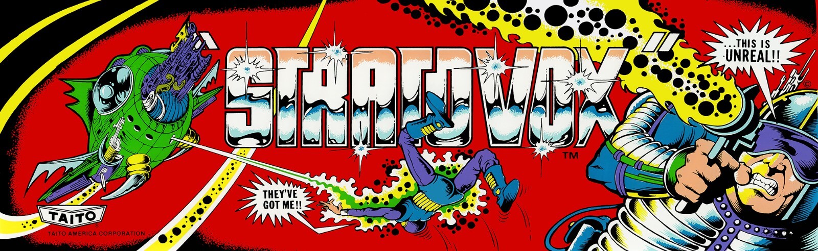 Stratovox Arcade Marquee Header/Backlit Sign