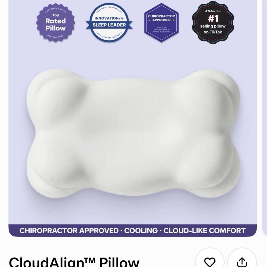 TWO Mellow CloudAlign Pillow Cooling Hypoallergenic Bed Pillows