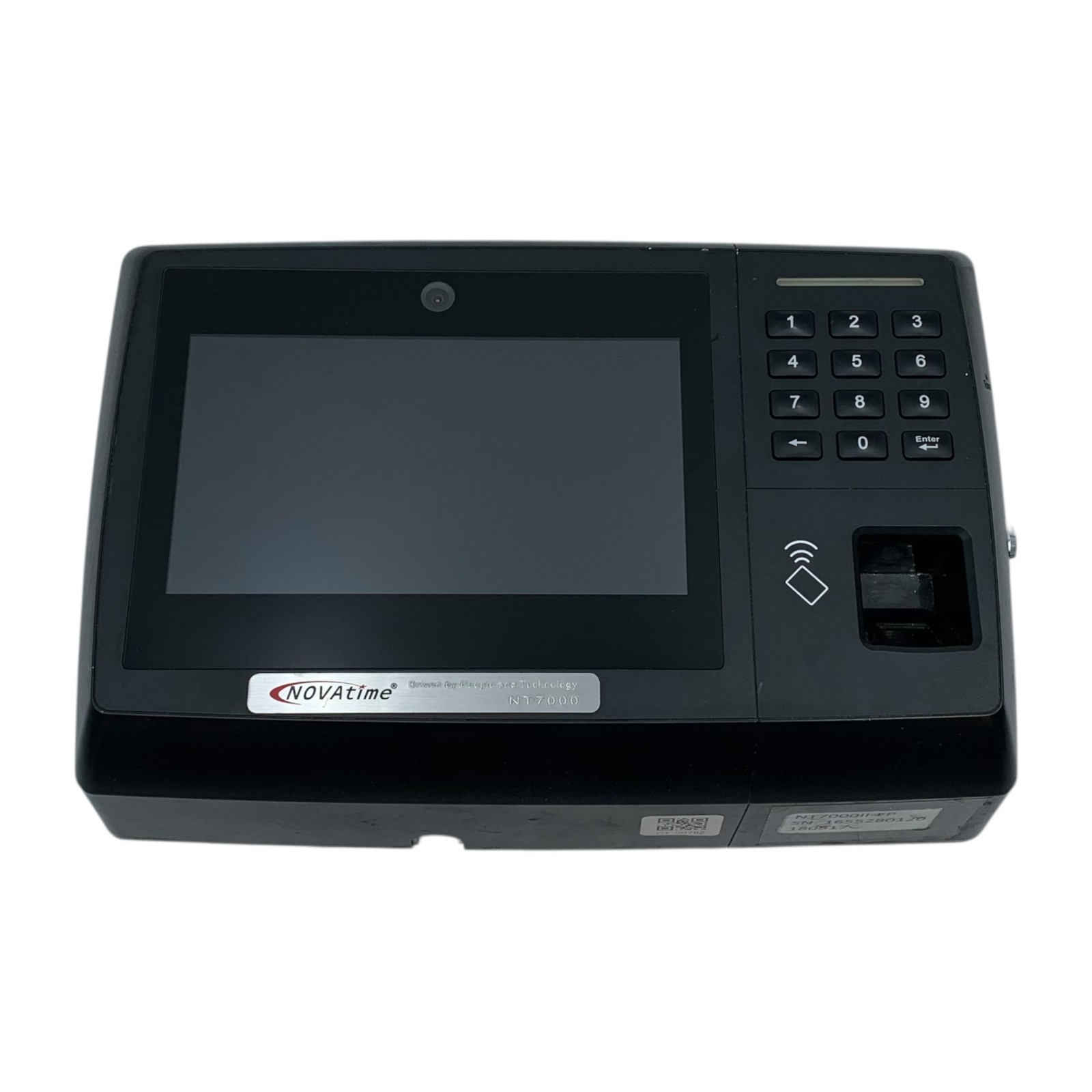 Novatime NT7000II-FP 7" Touchscreen Finger Print Card Reader Time Clock, As-Is