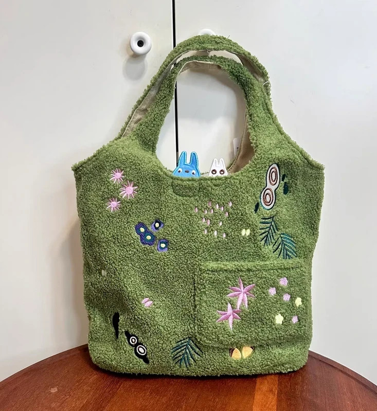 Ghibli Park Limited My Neighbor Totoro Reversible Tote Bag Green Japan NEW