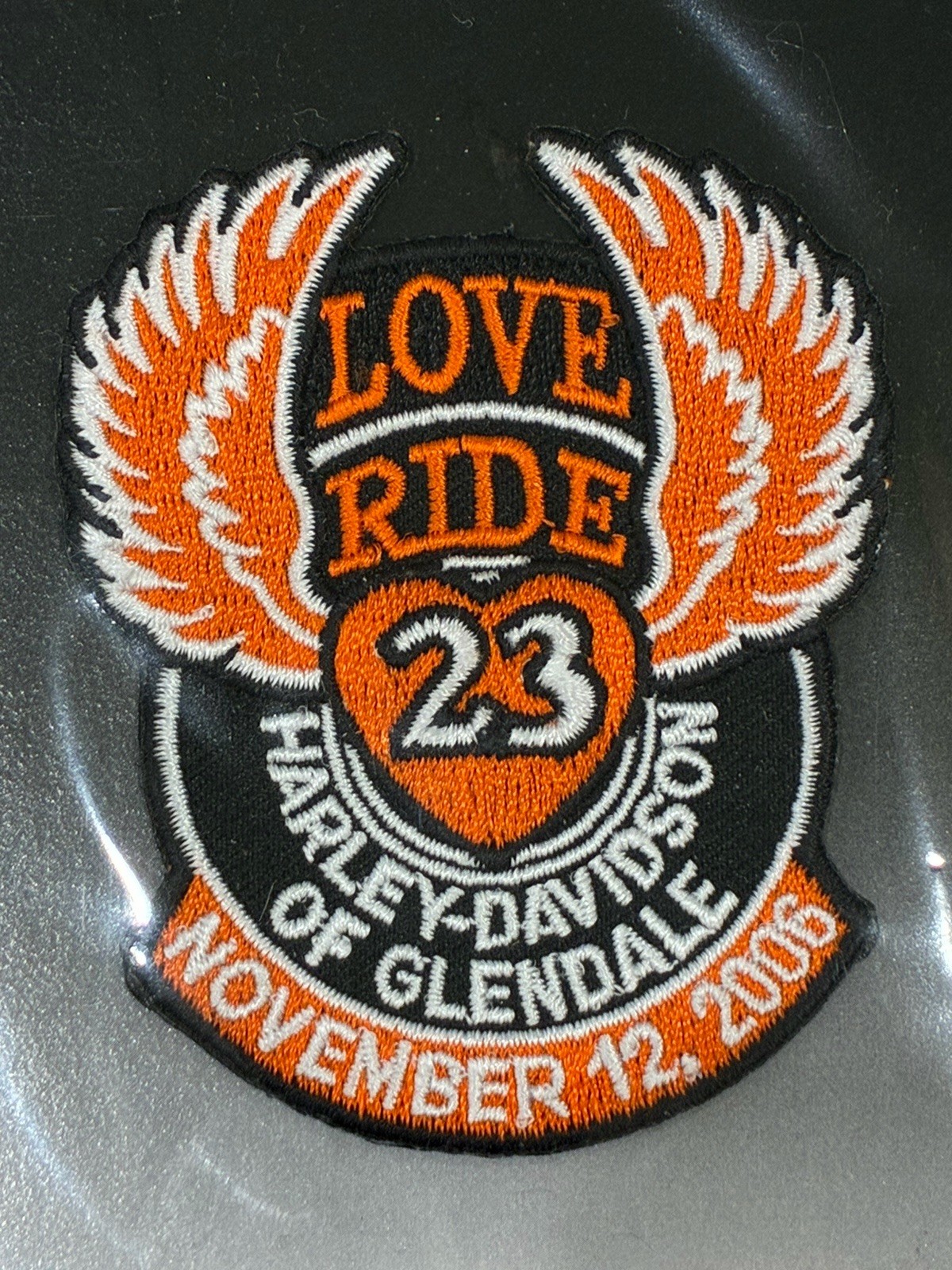 New Harley-Davidson LOVE RIDE 23 Glendale Nov. 12 2006 Emblem Sew On Patch Seal
