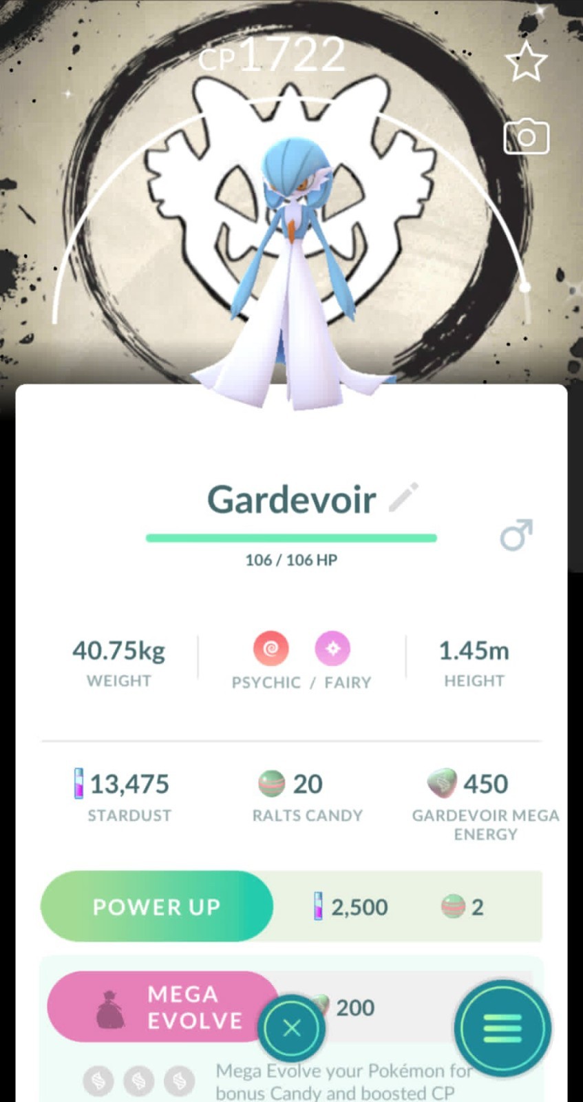 Pokémon Shiny Gardevoir Special Background Go Fest 2026 - GO Read description