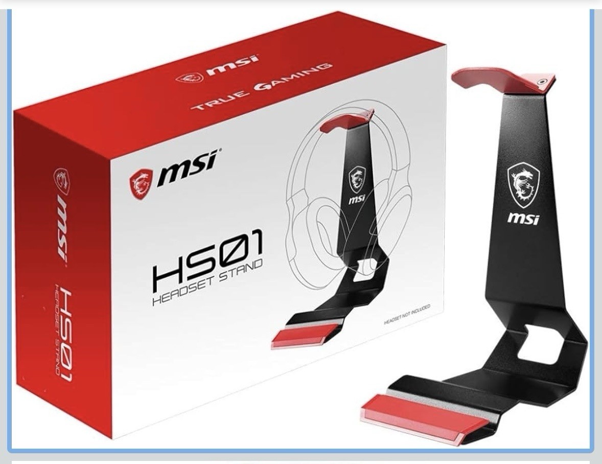 MSI HS01 Headset Stand Headset Holder Earphone Stand with Solid Metal Design