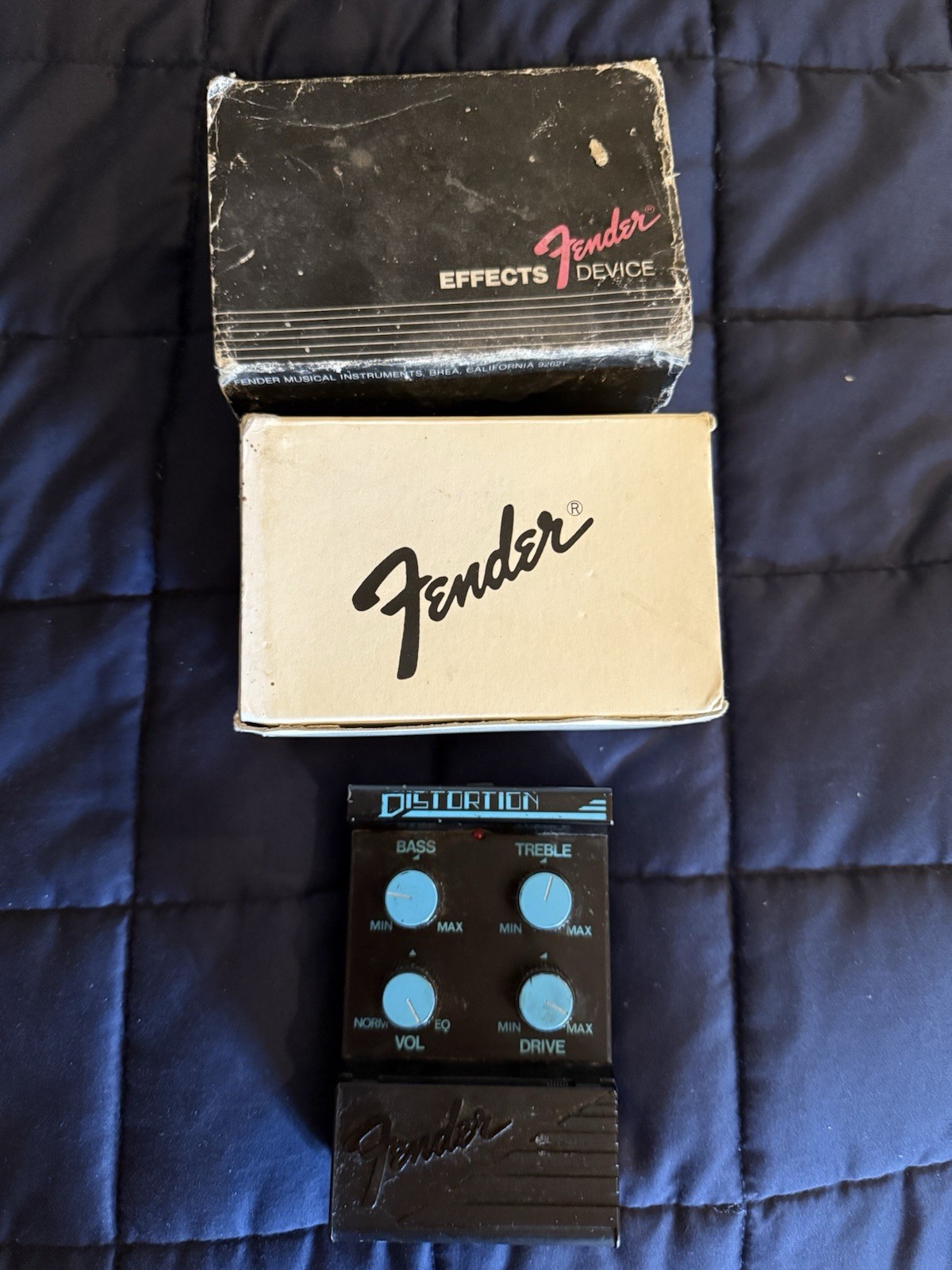 Rare Vintage Fender DIS-1  Guitar Effect Pedal MIJ Japan + Orig. Box + Sleeve