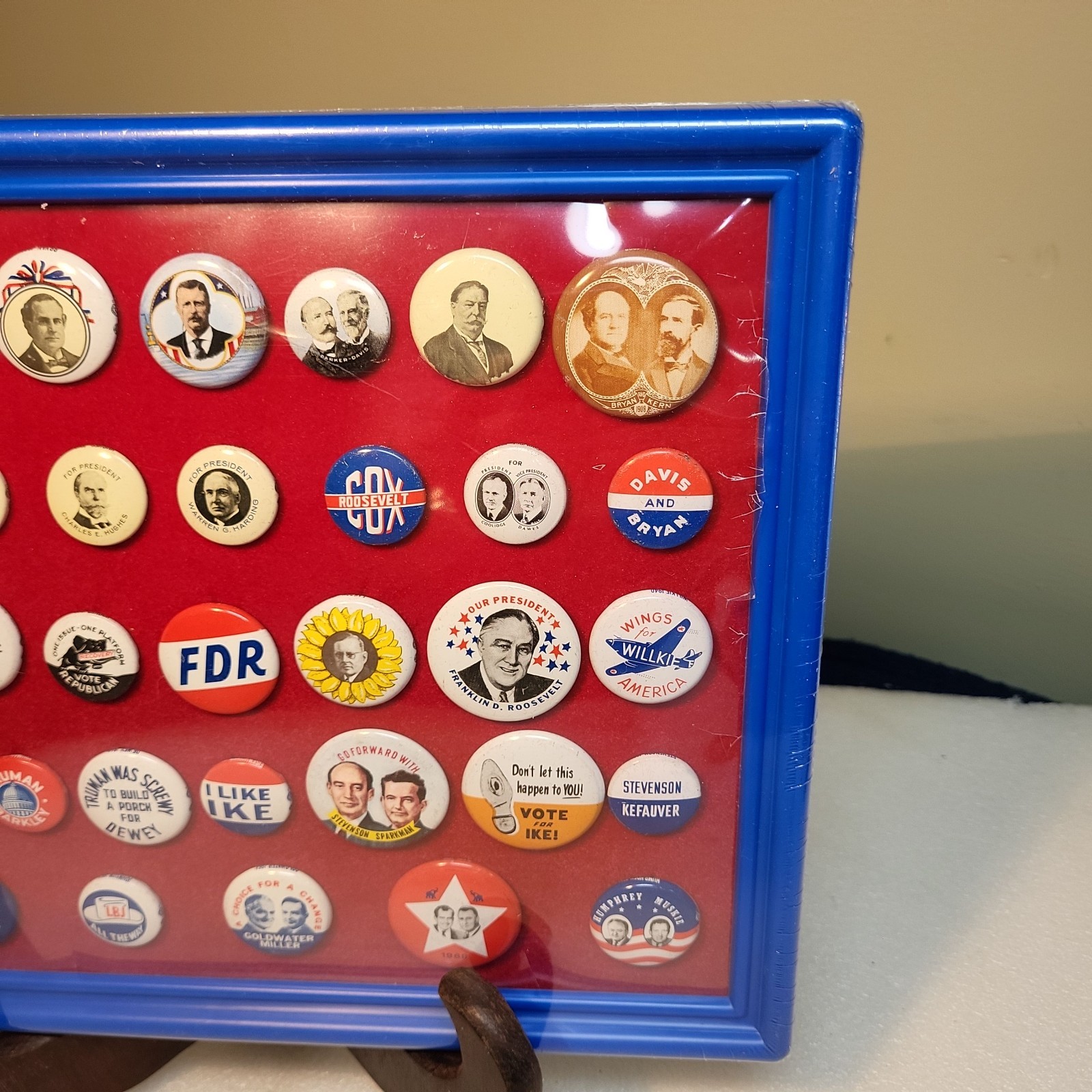 SET OF 38 PRESIDENTAL CAMPAIGN PINS BUTTONS 1972 AMOCO OIL REPRODUCTION
