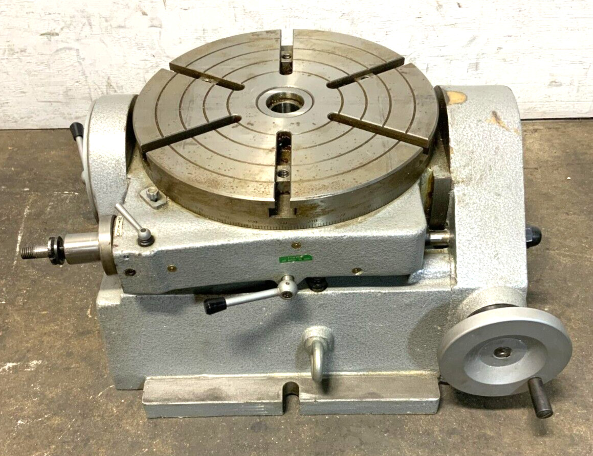 Phase II 222-412 4MT Tilting Horizontal 12" Rotary Machining Table Mill Vise
