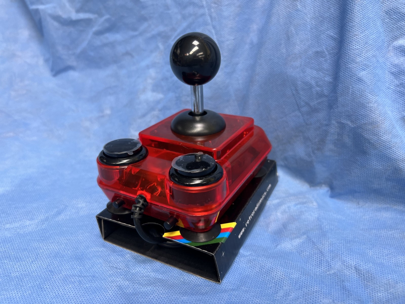 ArcadeR 9-pin (DB9) standard Retro Joystick - Transparent Red