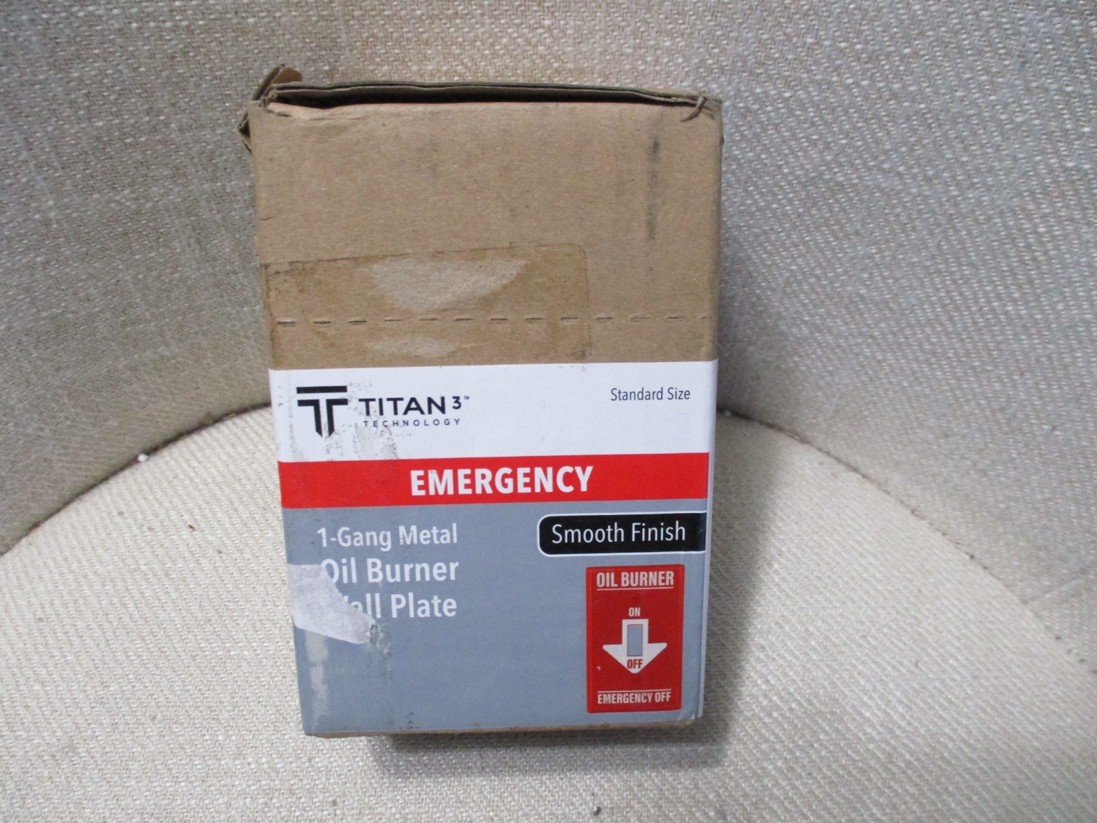 10 Pack Titan3 Emergency Oil Burner Wall Plate Red 1-Gang TPMSSR-T New