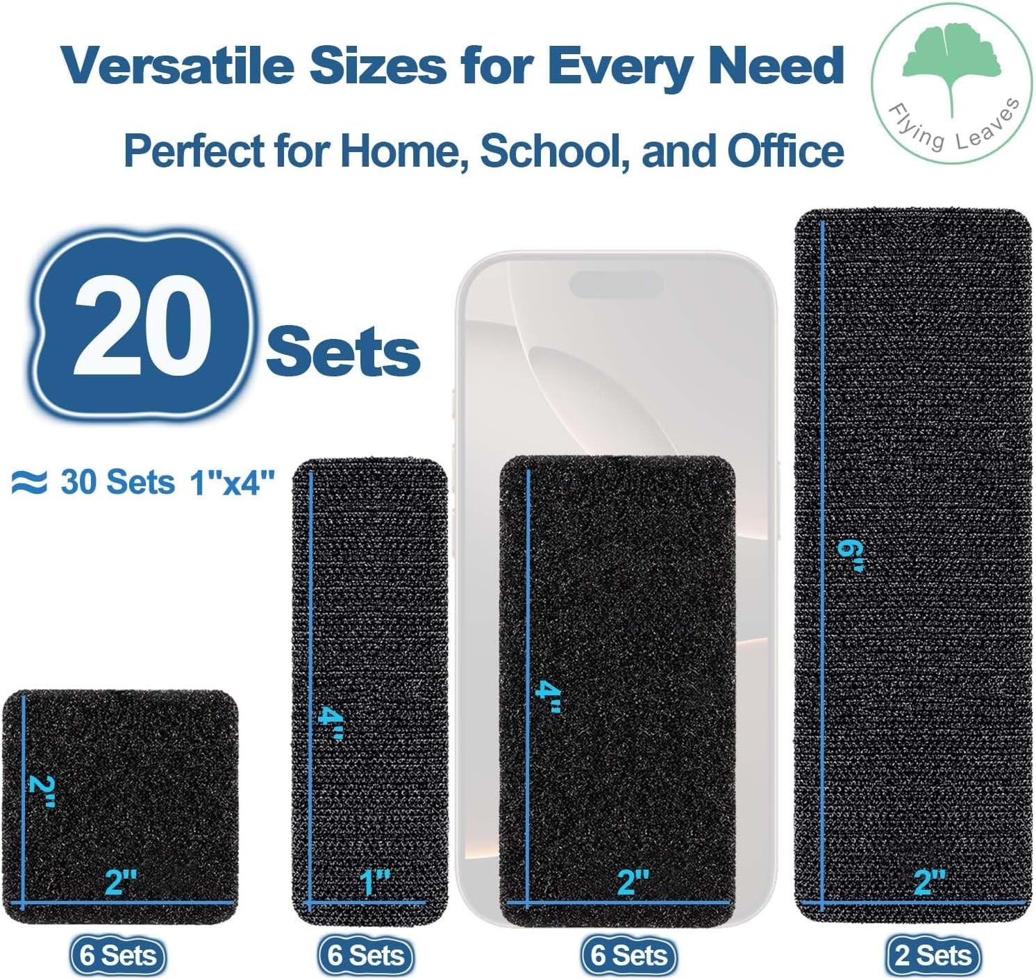 Robust Nylon Hook and Loop Strips - Multi-Size Adhesive Fasteners for Every Need