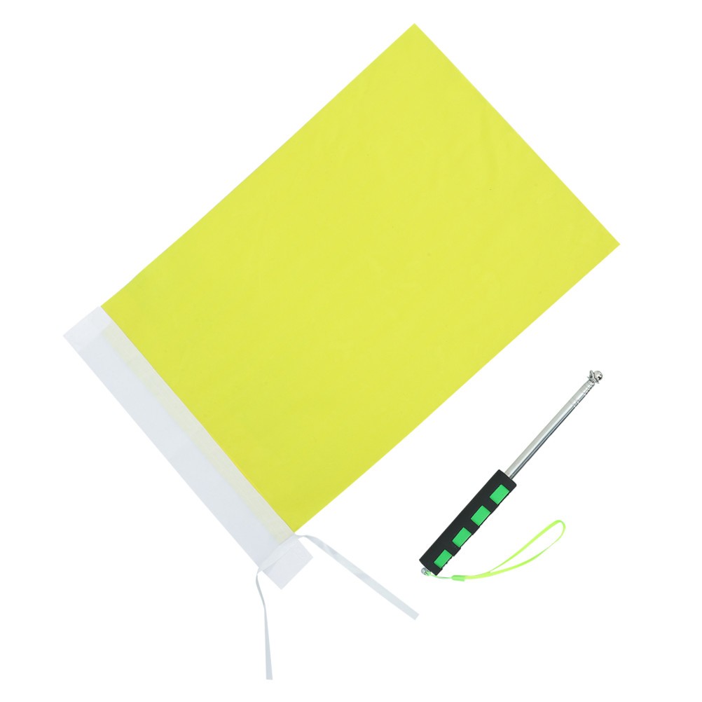 Soccer Referee Flags: Penalty Signal Flags with Comfortable Sponge Handle &