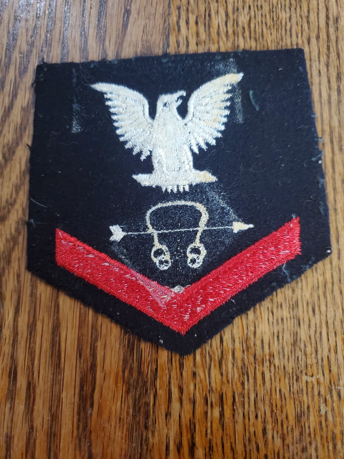 WWll U.S. Navy Sonarman Petty Officer 3rd Class rate patch