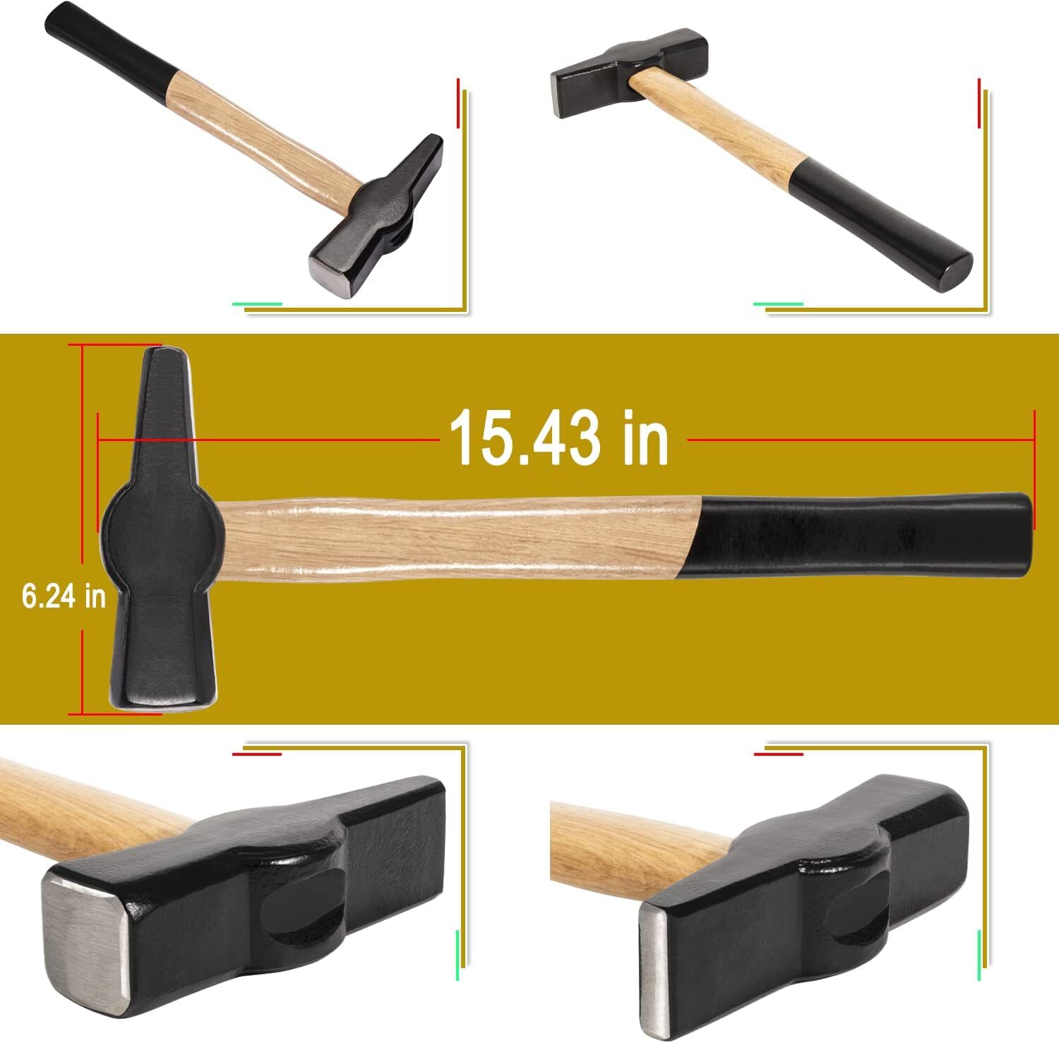 17” V-Bit Bolt Tongs 1.5KG 3.3LB Blacksmith Hammer Kit Tongs and Hammer Tool Set
