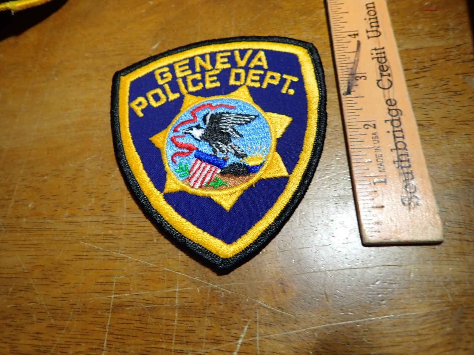 VINTAGE GENEVA ILLINOIS COLLECTIBLE OBSOLETE SHOULDER  patch bx 25#2
