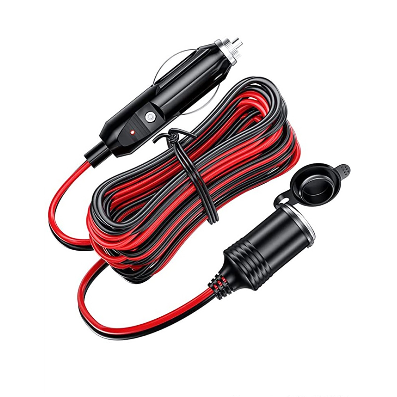 4M 15A 12V-24V Car Cigarette Plug Extension Cord 16AWG for Truck RV Marine