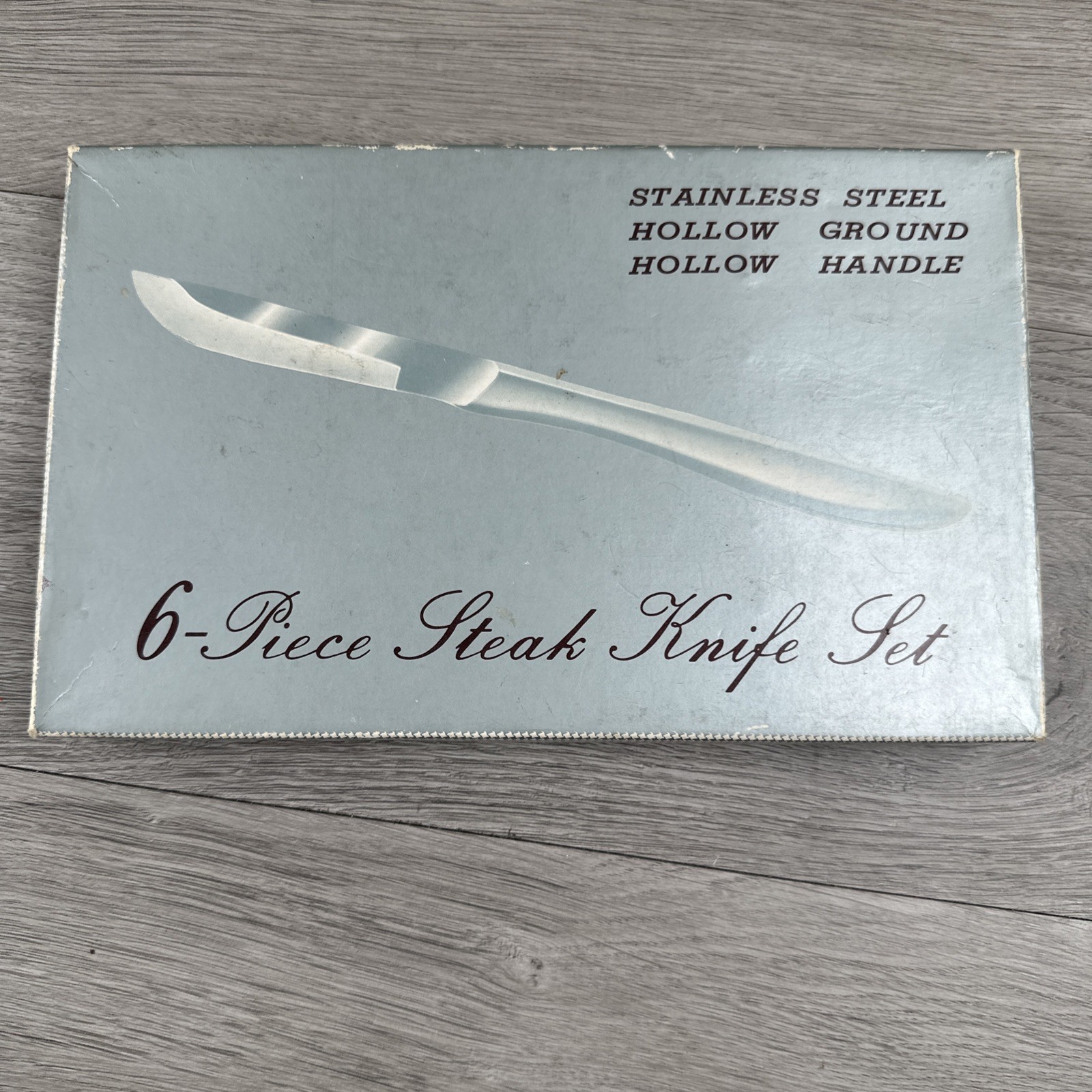 Vintage Japan Stainless Steak Knives Set of 6 –  Hollow Ground, Hollow Handle