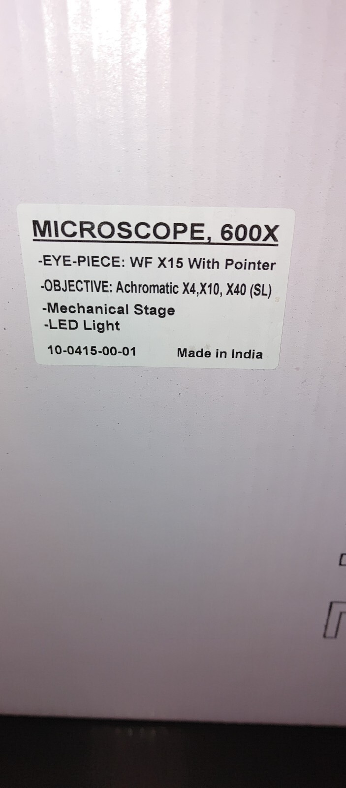 Microscope 600X