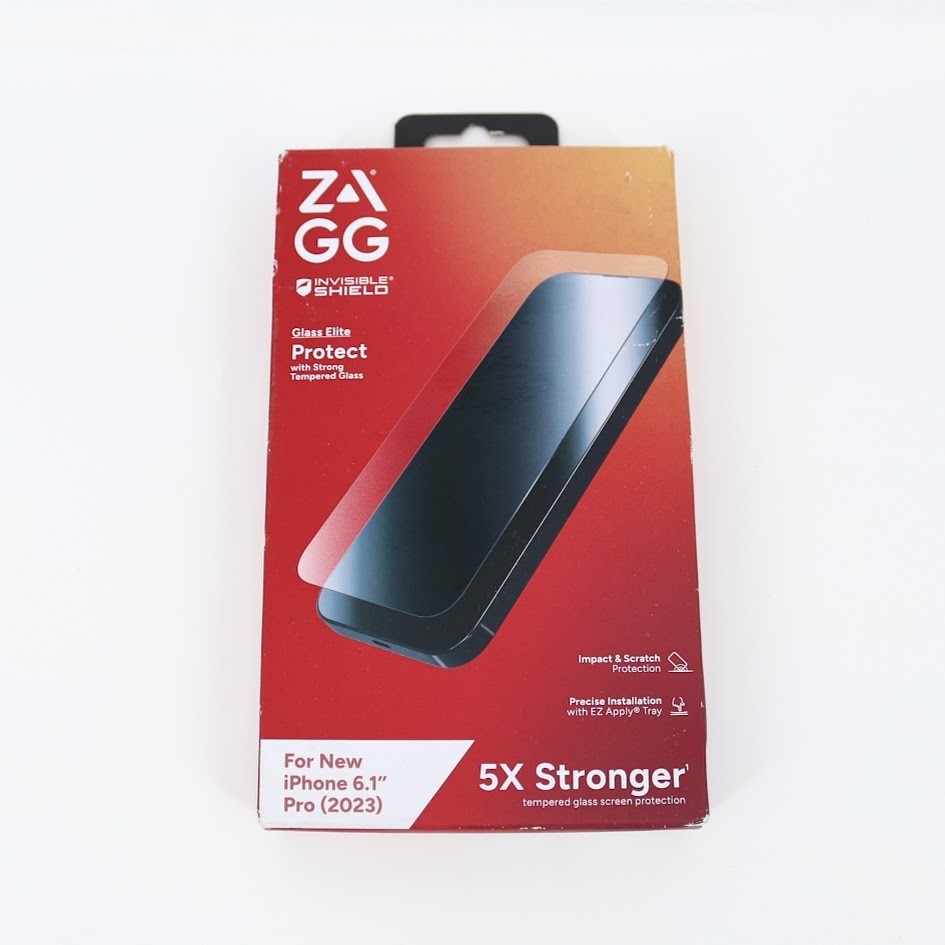 ZAGG InvisibleShield Glass Elite iPhone 15 Pro Screen Protector - 5X - Open Box