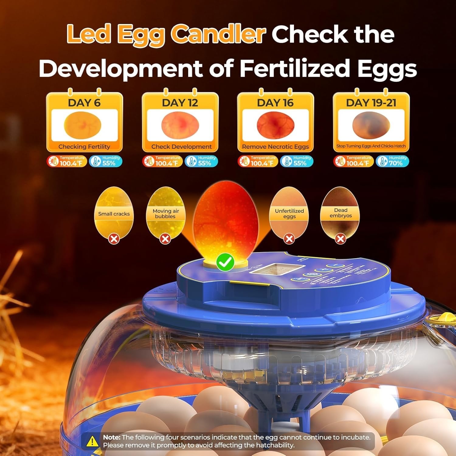 Incubators for Hatching Eggs w/Auto Egg Turning Humidity Temp Control 18 Eggs