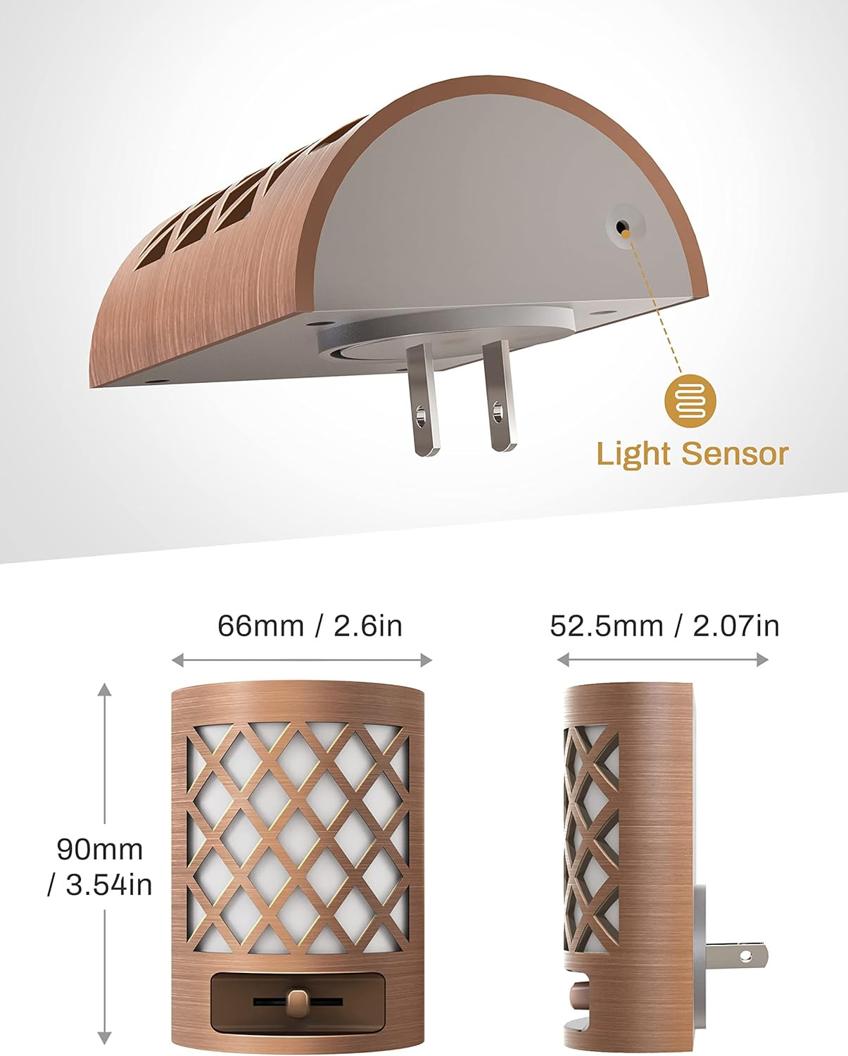 Night Light, Nights Lights Plug into Wall [2 Pack], Plug in Night-Light, Nightli