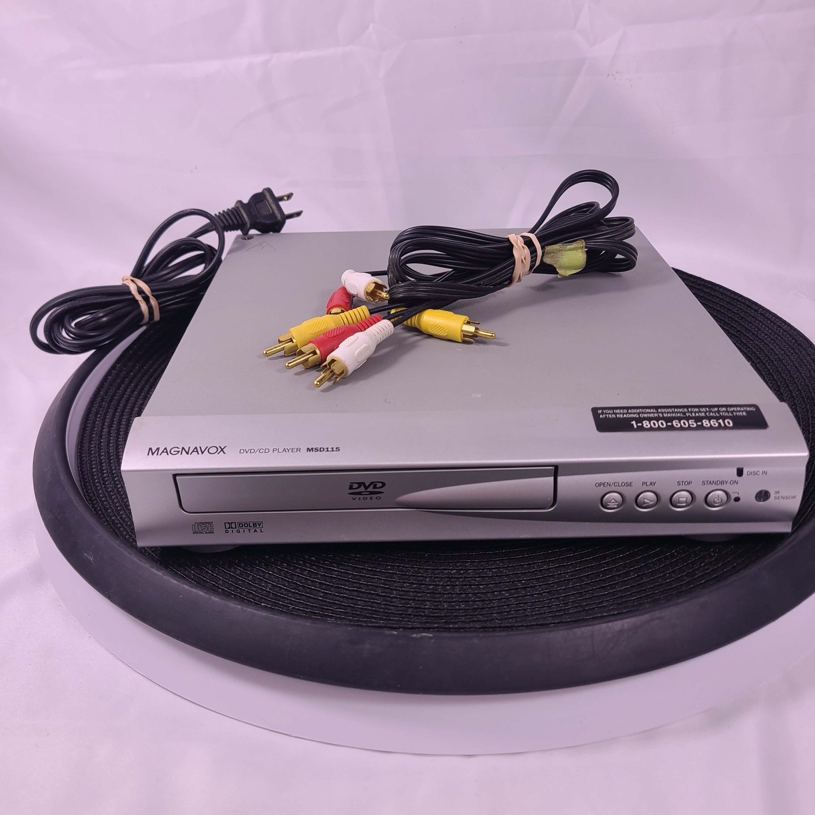 Magnavox MSD115 DVD/CD Player Dolby Digital - Tested, No Remote